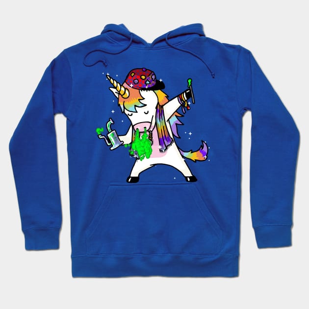 Wooked out Dabbing Unicorn Dabbing Hoodie by jonah block